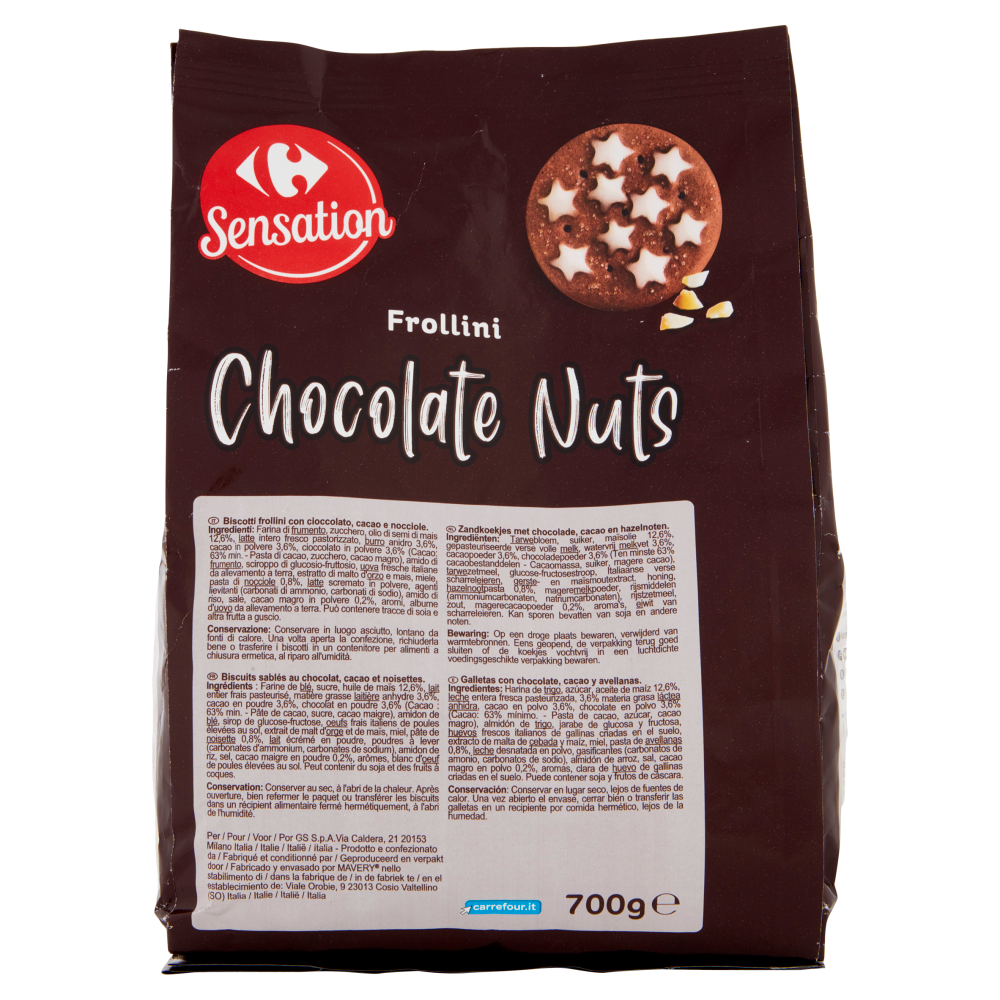 Carrefour Sensation Frollini Chocolate Nuts 700 g