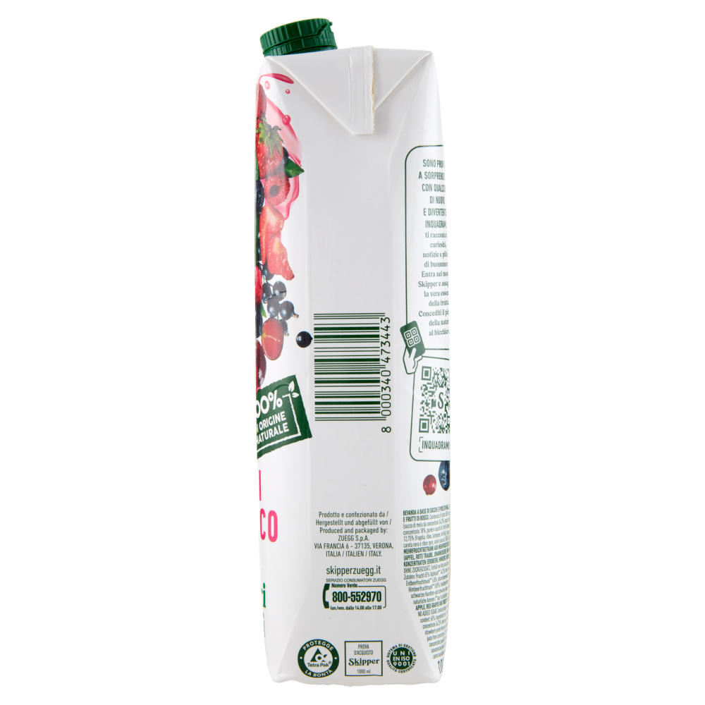 Zuegg Skipper Frutti di Bosco Senza zuccheri aggiunti 1000 ml
