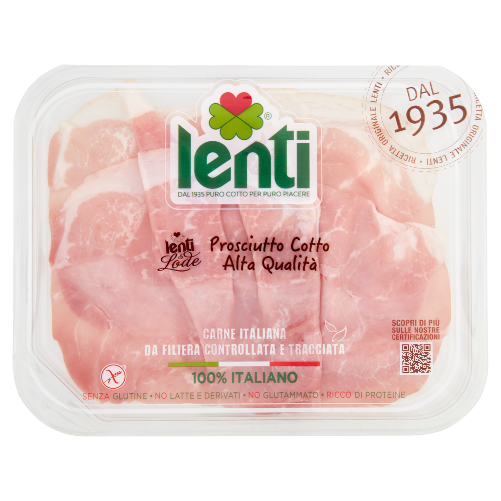 Lenti Lenti&Lode Prosciutto Cotto Alta Qualit&agrave; 0,120 kg