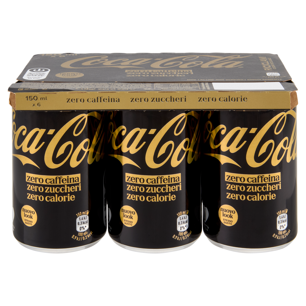 Coca-Cola Zero Caffeina Zero Zuccheri Minican 6 X 15cl