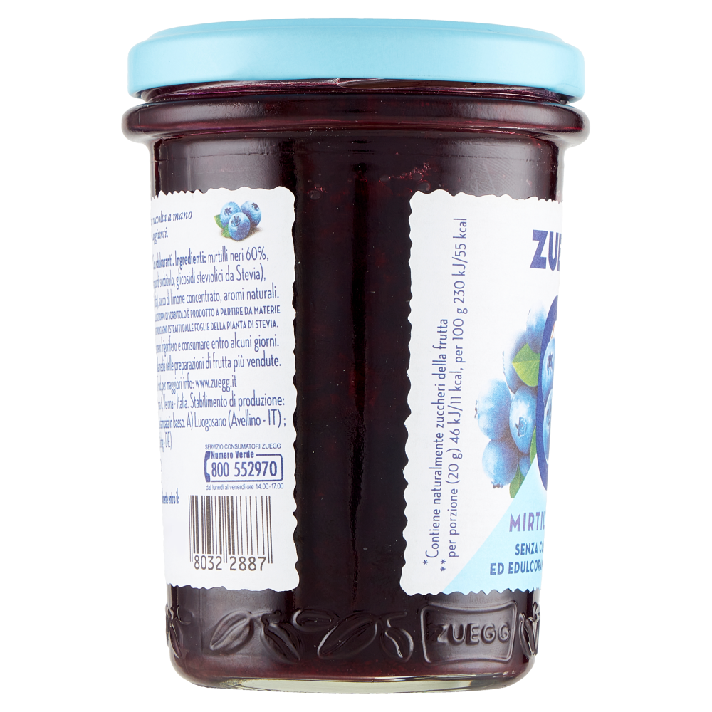 Zuegg Zero Zuccheri Aggiunti* Mirtilli Neri 220 g