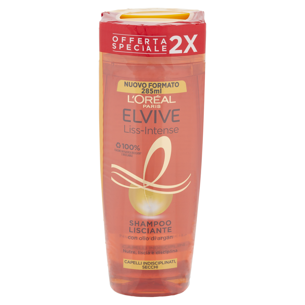 L'Oréal Paris Shampoo Elvive Liss Intense, Per Capelli Secchi Difficili