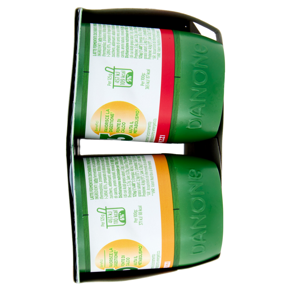 ACTIVIA Yogurt con Probiotico Bifidus, mix di gusti Mirtillo/Fragola/Ciliegia/Albicocca, 8x125g