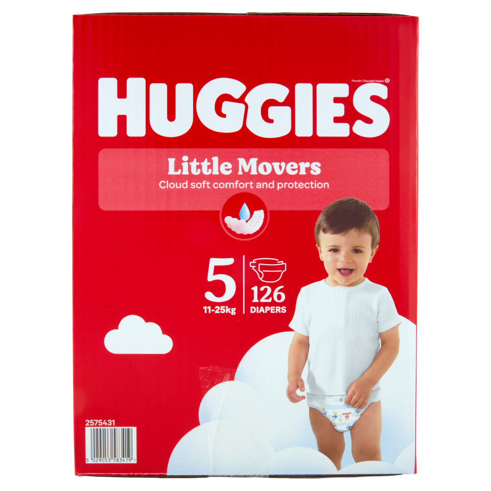 Huggies Little Movers Pannolini 5 11-25 Kg 126 pz