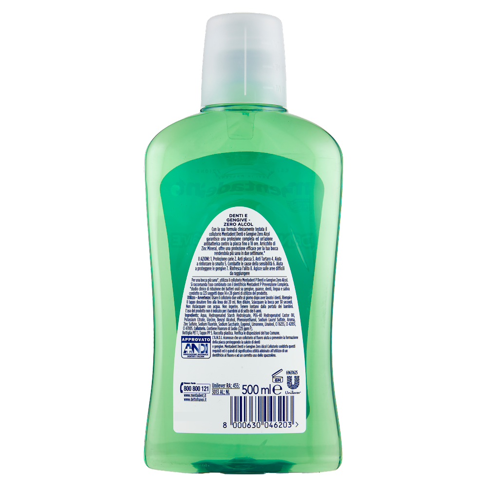 Mentadent Collutorio con Zinc Mineral Denti e Gengive 500 ml