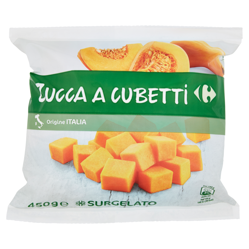 Carrefour Zucca a Cubetti Surgelato 450 g