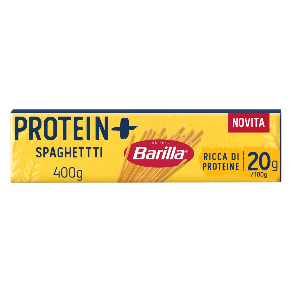 Barilla Protein+ Spaghetti, Pasta Ricca di Proteine di Origine Vegetale, 400 g