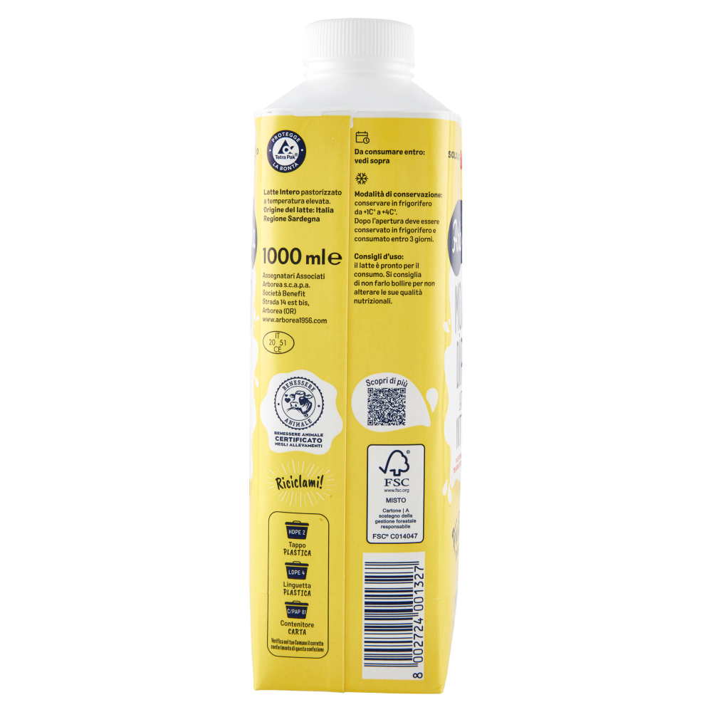 Arborea Moltodìpiù Latte intero 1000 ml