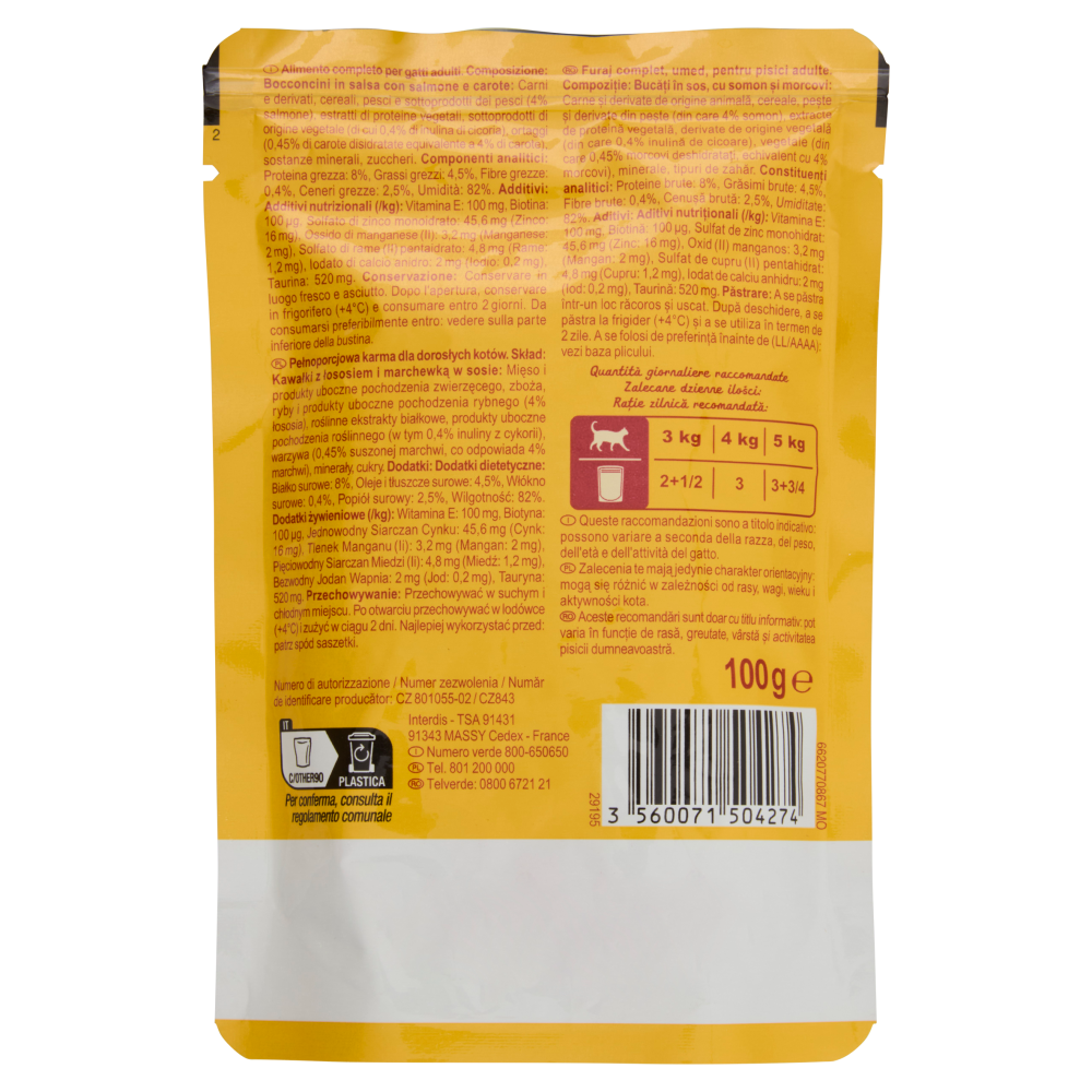 Carrefour Companino Vitalive Original Salsa con salmone e carote 100 g