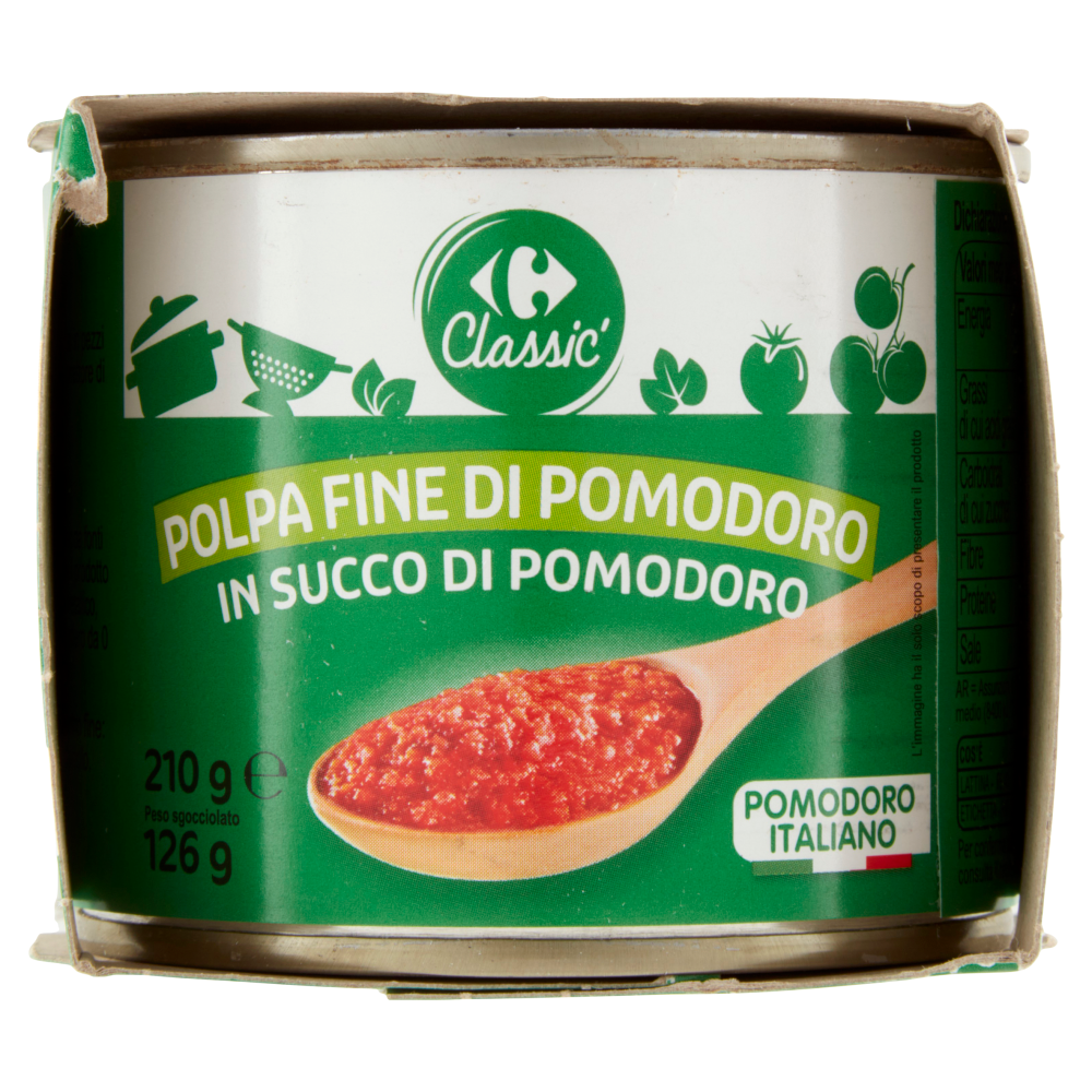 Carrefour Classic Polpa Fine di Pomodoro in Succo di Pomodoro 2 x 210 g