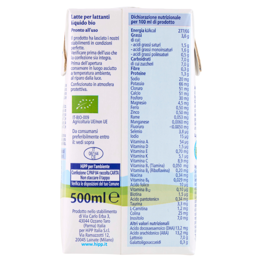 Hipp Bio Combiotic Latte per Lattanti Bio 1 500 ml