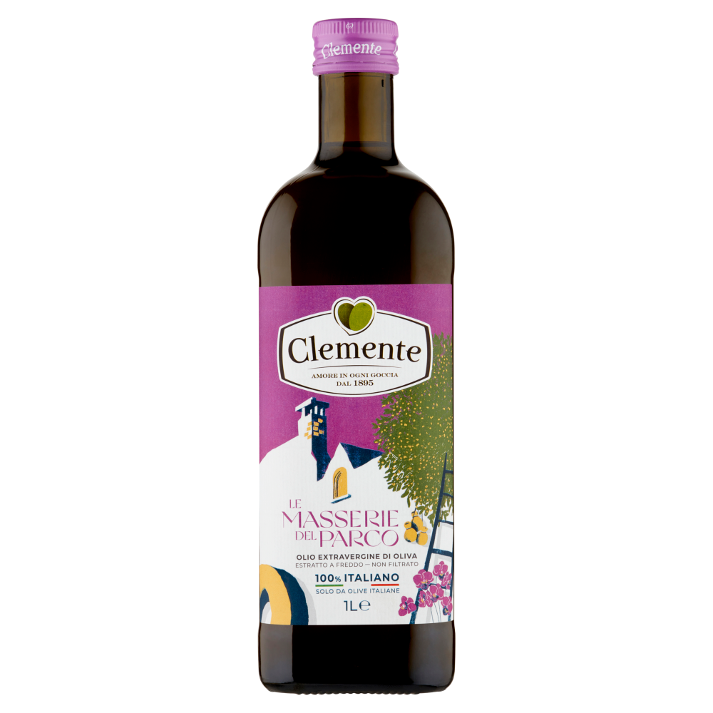 Clemente le Masserie del Parco Olio Extra Vergine di Oliva 100% Italiano 1 L