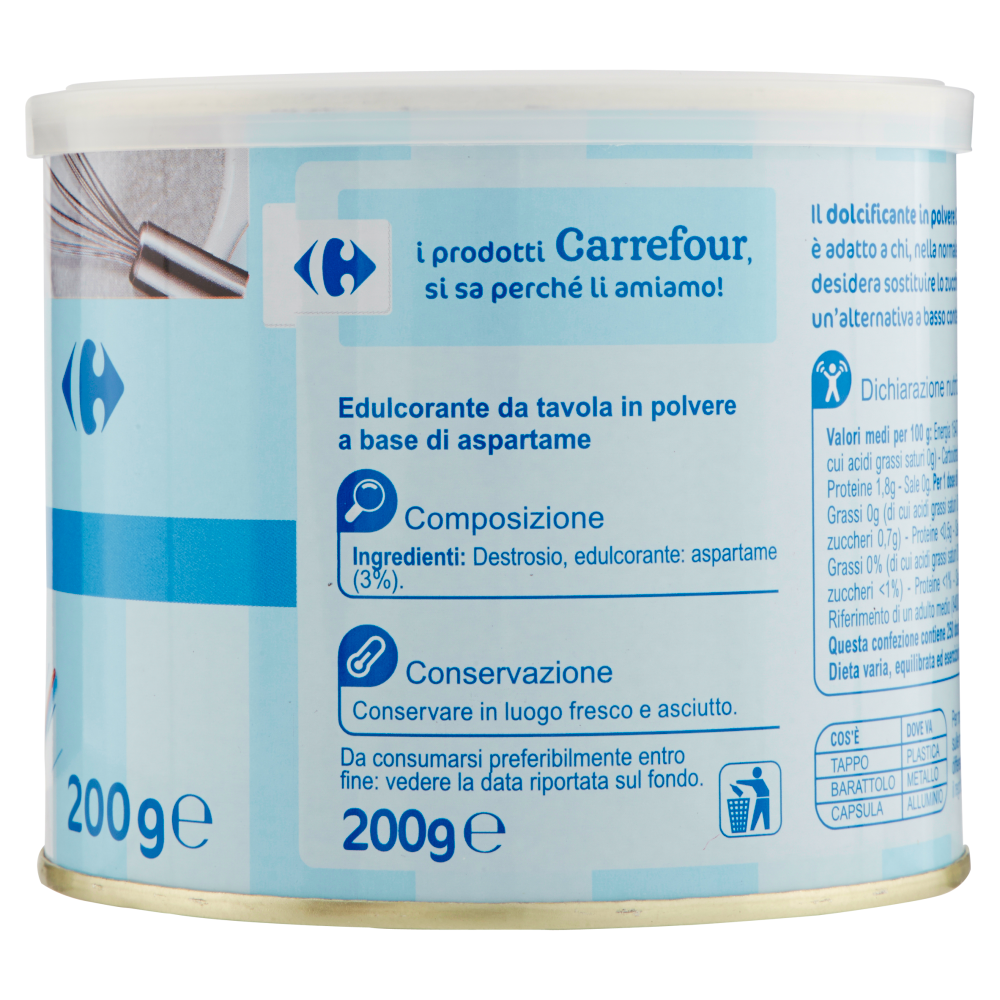 Carrefour Dolcificante Ipocalorico in Polvere 200 g