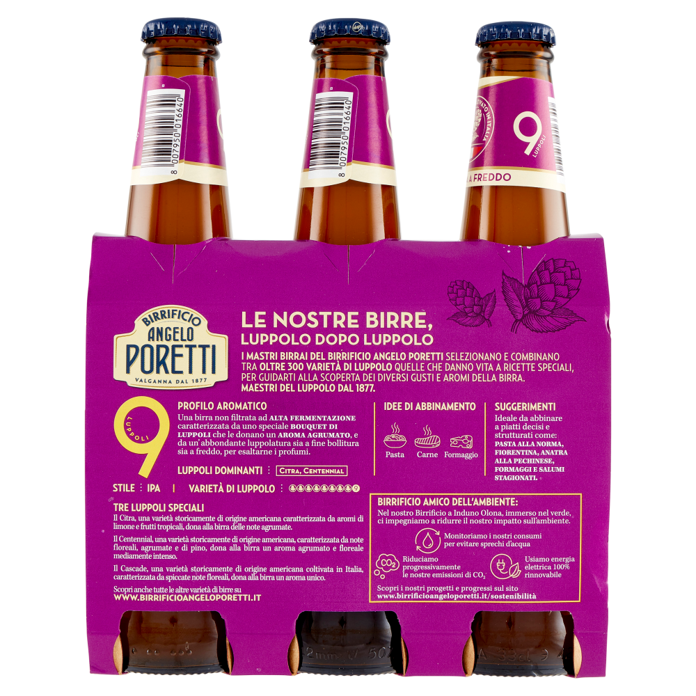 Birrificio Angelo Poretti IPA 9 Luppoli 3 x 33 cl