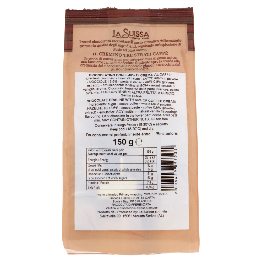 La Suissa Tre Strati Caff&egrave; 150 g