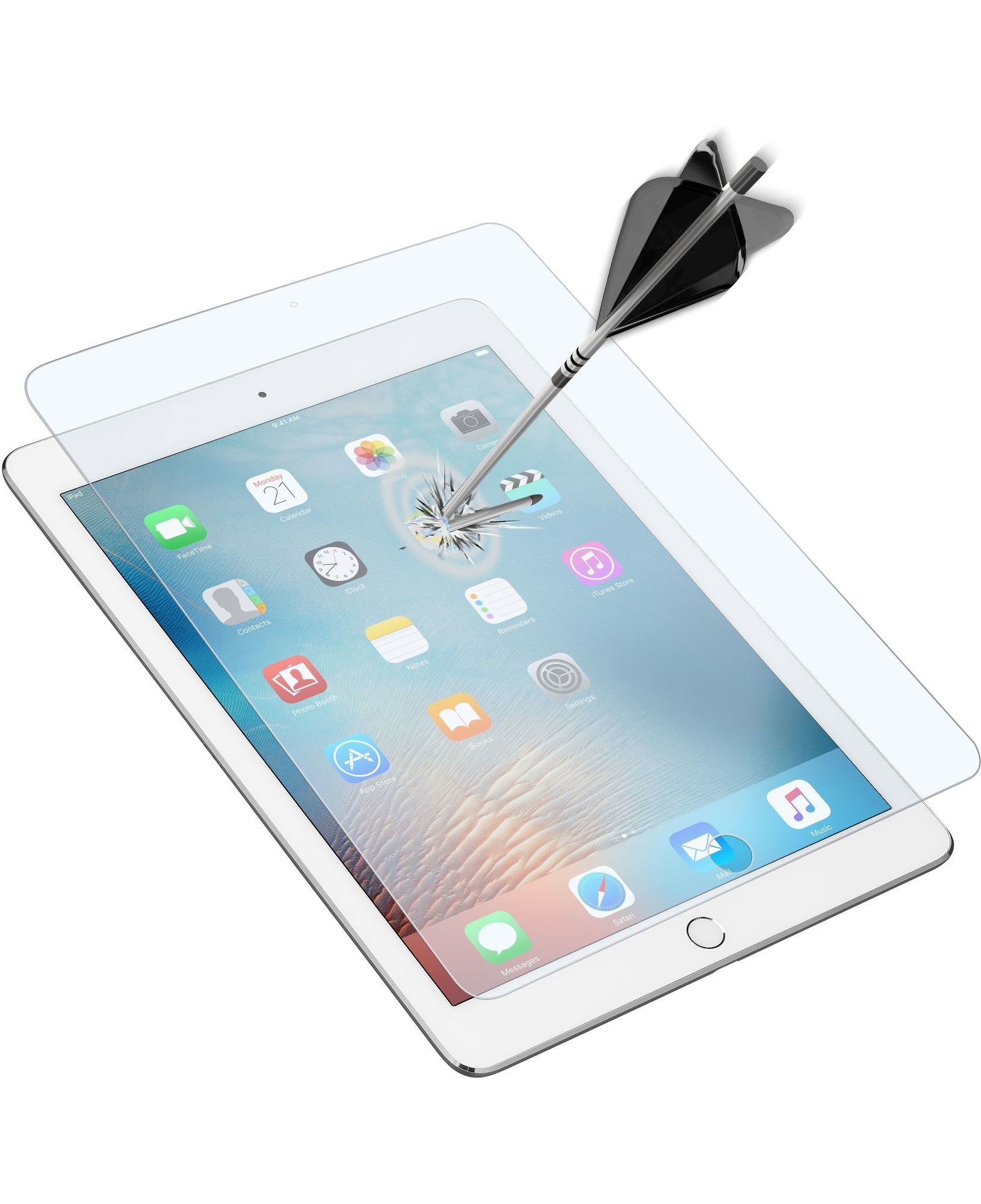 Cellularline Impact Glass - iPad 9,7" (2018) , iPad 9,7" (2017) , iPad Pro 9.7&rdquo; , iPad Air2 , iPad Air