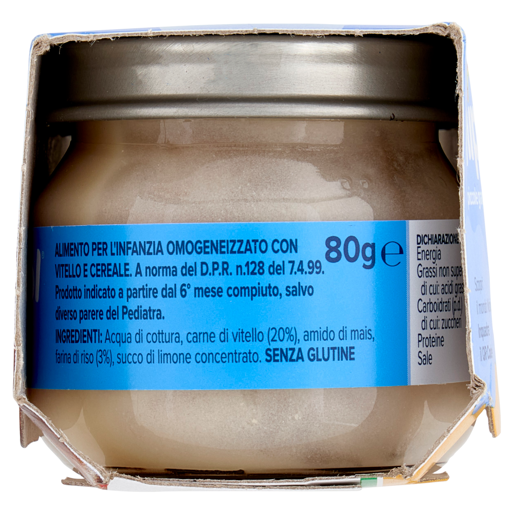 nipiol vitello omogeneizzato con carne e cereale 2 x 80 g