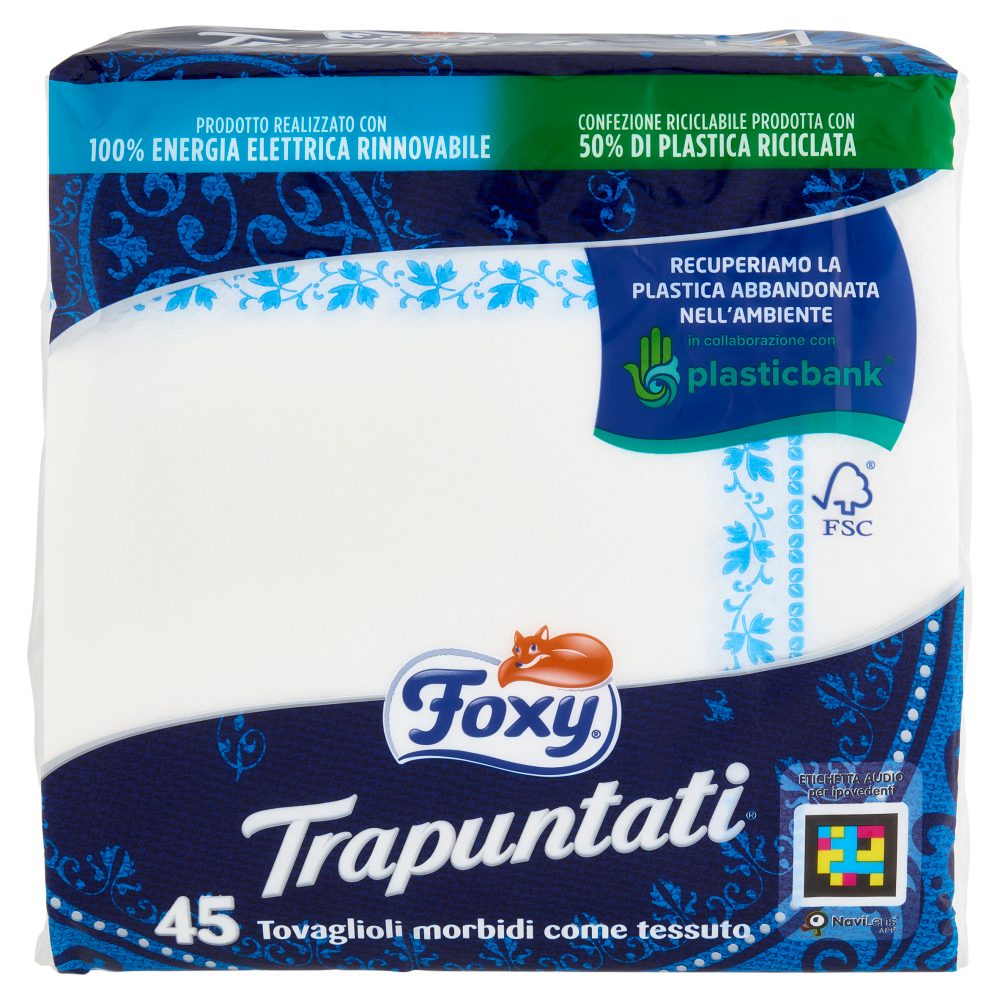 Foxy Trapuntati Tovaglioli morbidi come tessuto 45 pz