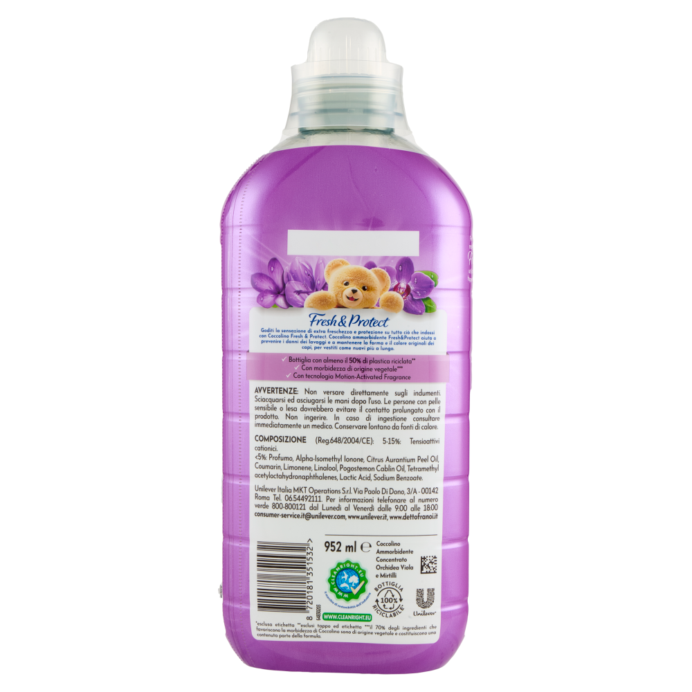 Coccolino Ammorbidente Concentrato Fresh & Protect Orchidea Viola & Mirtilli 41 Lavaggi 952 ml