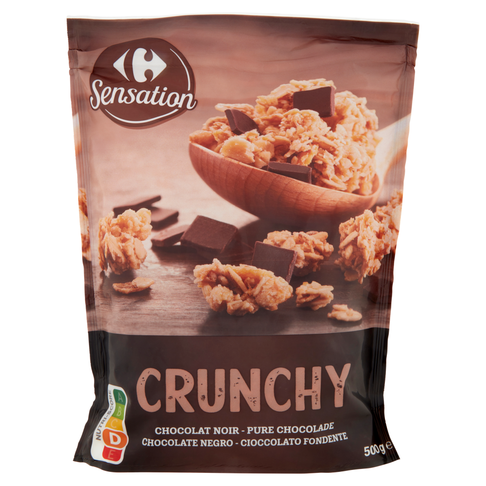 Carrefour Sensation Crunchy Cioccolato Fondente 500 g