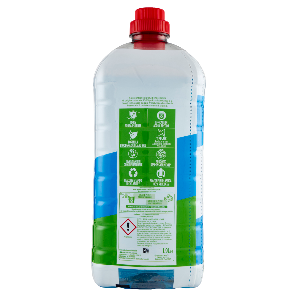 Ajax detersivo pavimenti Classico igiene e freschezza 1,9 L
