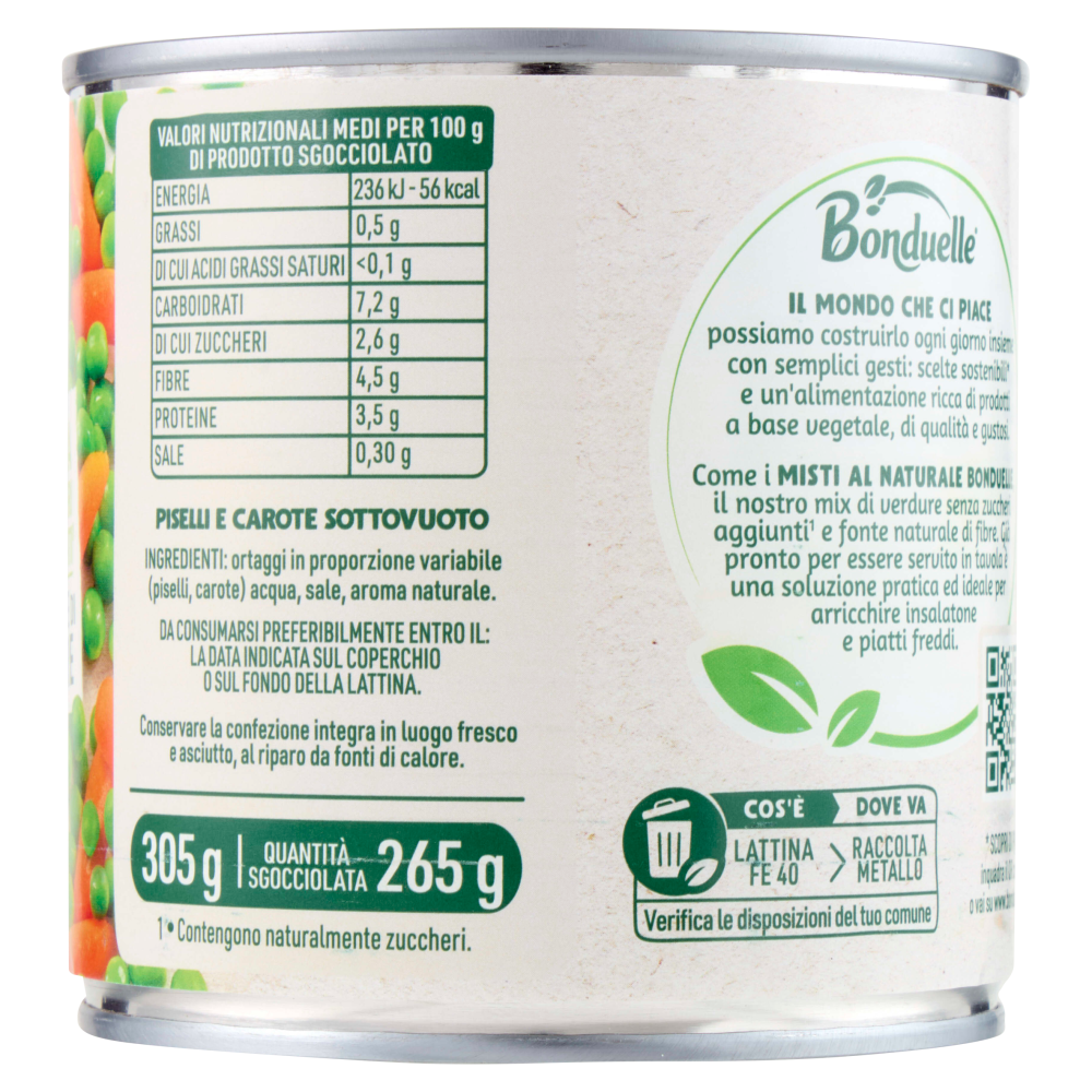 Bonduelle Piselli e Carotine 305 g