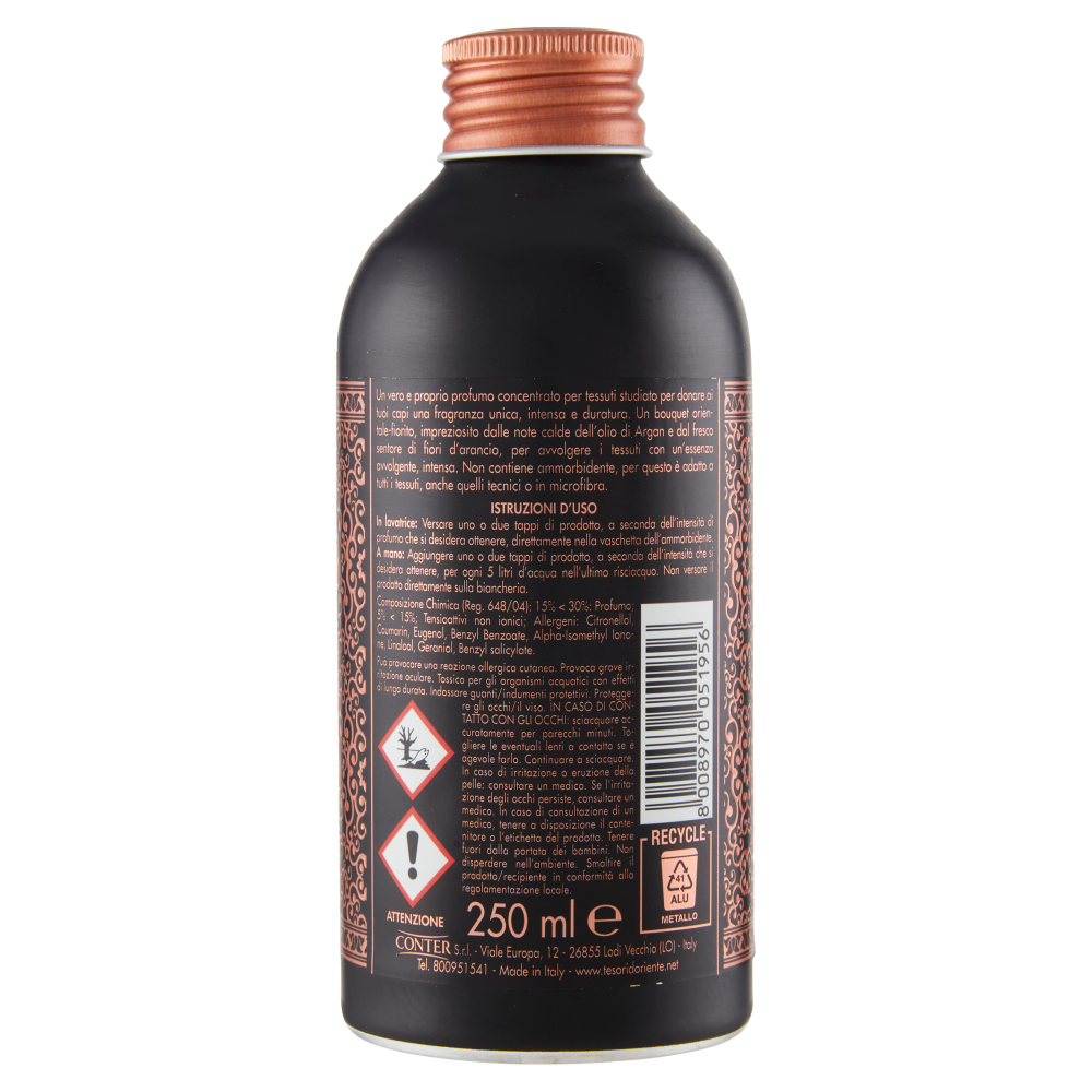 Tesori d'Oriente Hammam Profumo Aromatico per Biancheria Argan Fiori di Arancio 250 ml