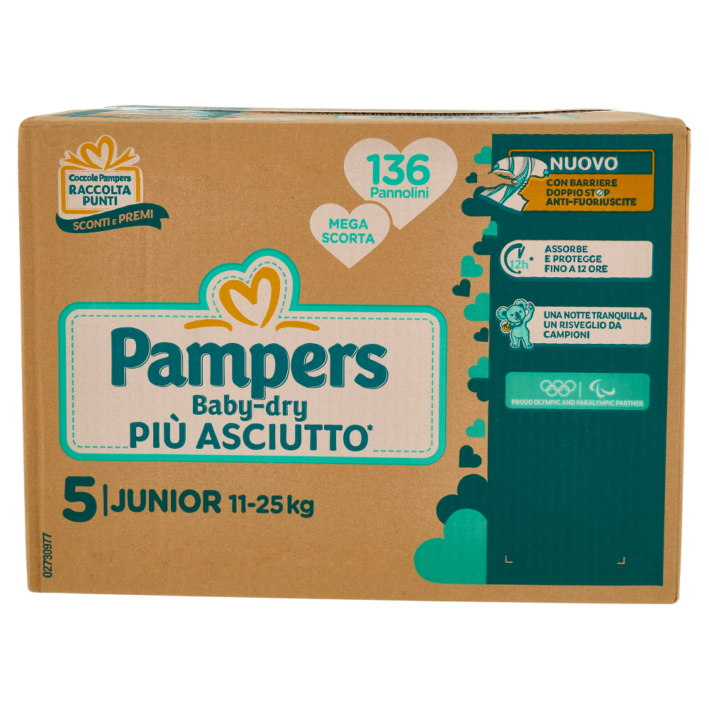 Pampers Baby-dry Junior 136 pz