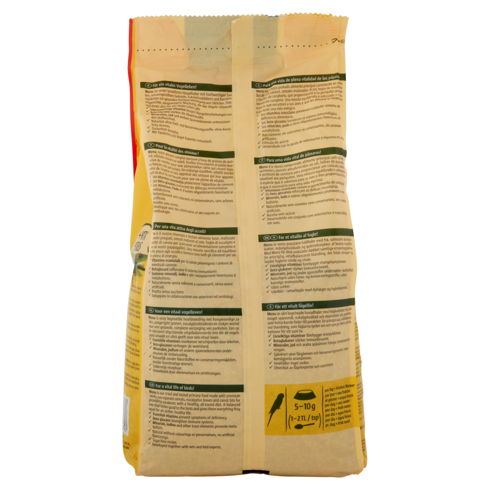 Vitakraft Menu Pappagallini ondulati - Alimento completo 1,2 kg