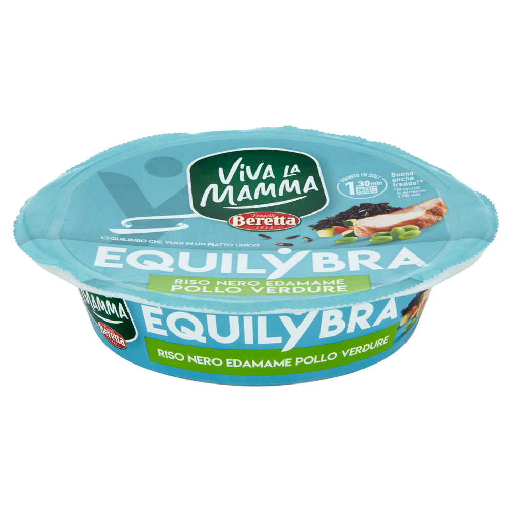 Viva la Mamma Equilybra Riso Nero Edamame Pollo Verdura 250 g
