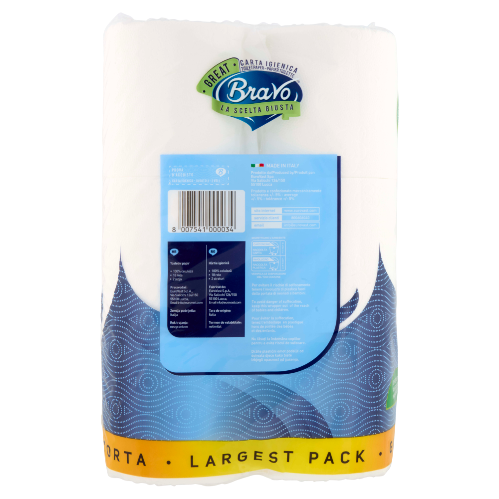 Bravo Great Carta Igienica 18 pz