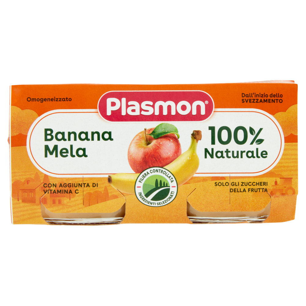 Plasmon Omogeneizzato Banana Mela 2 x 80 g