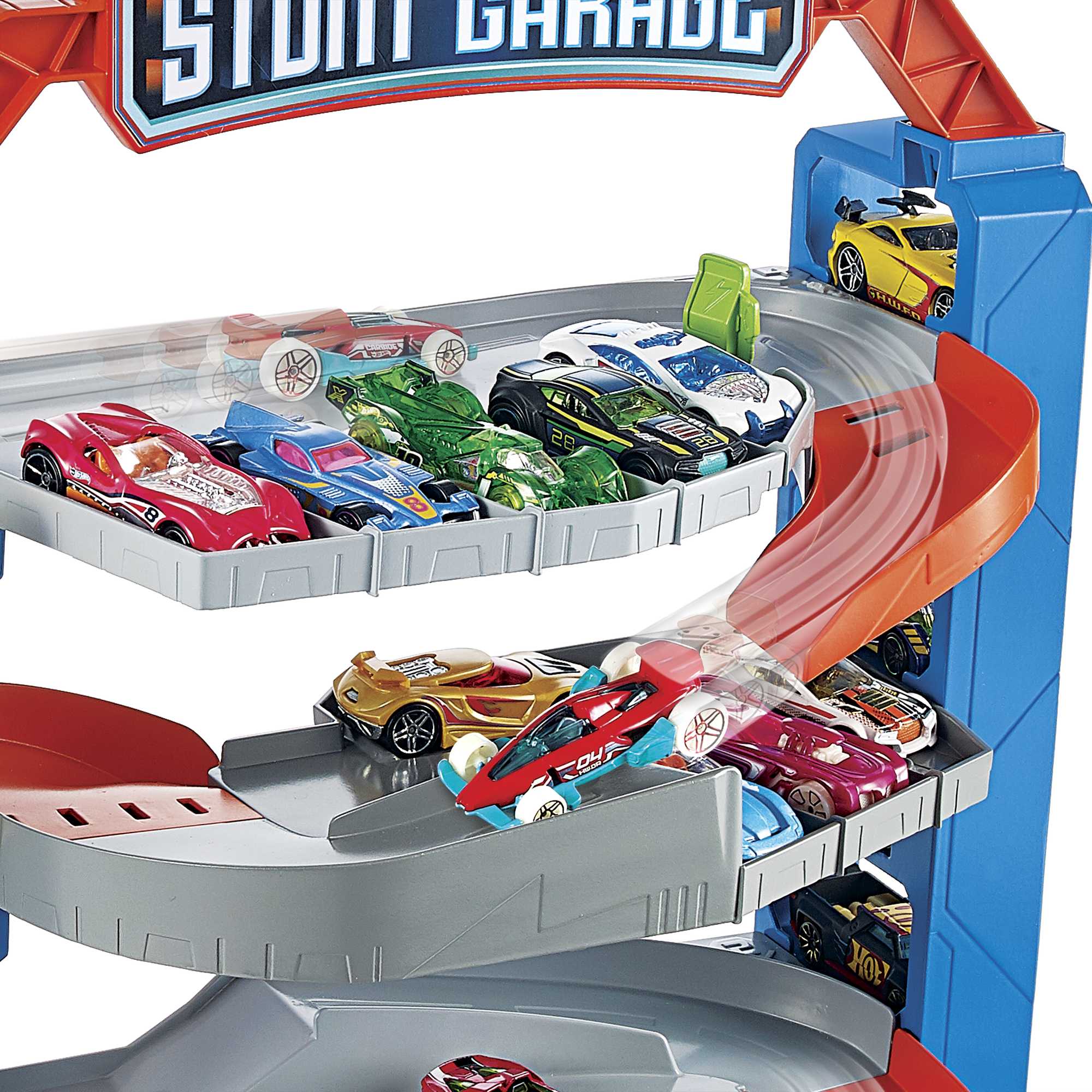 Hot Wheels City Garage delle Acrobazie, Playset con ascensore per i piani superiori, con collegamenti per altri set, Giocattolo per Bambini 3+ anni