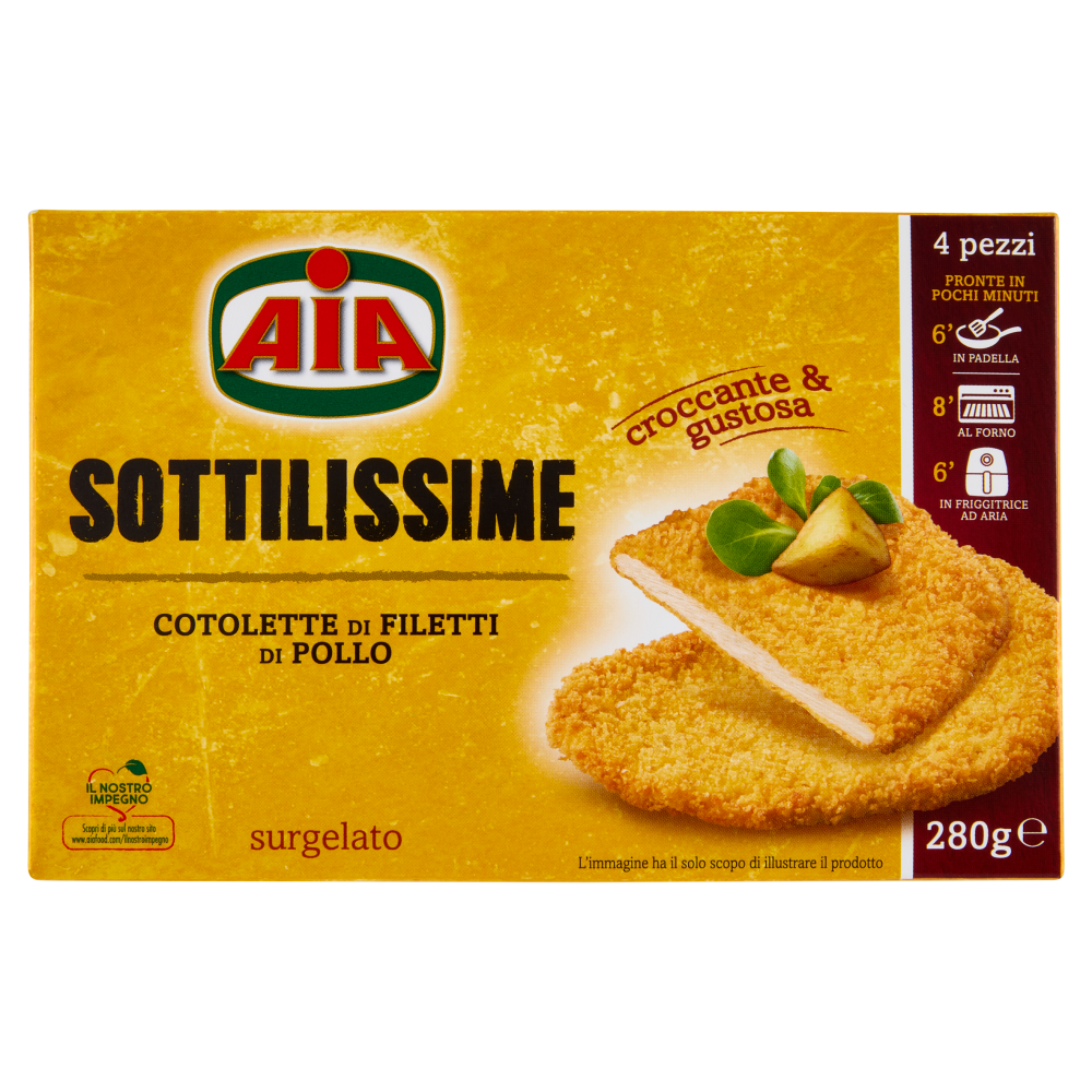 Aia Sottilissime Cotolette di Filetti di Pollo surgelato 280 g