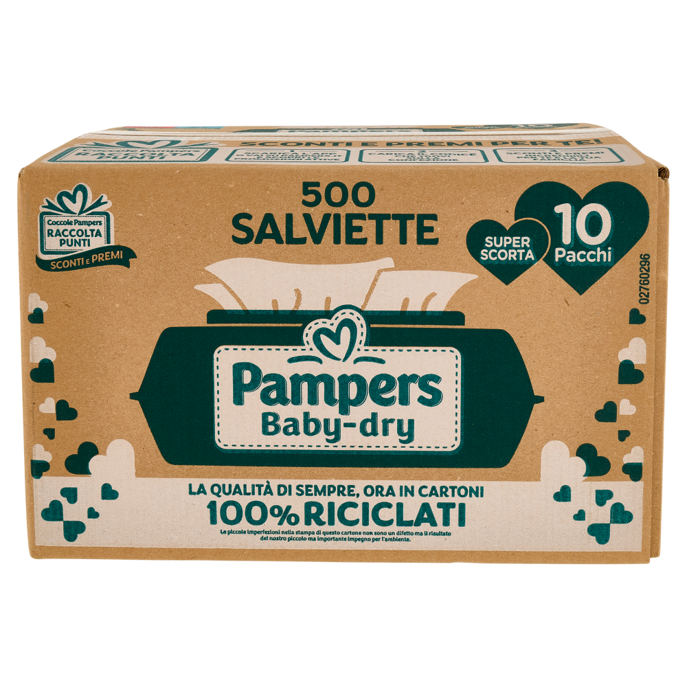 Pampers Baby-dry Salviette 500 pz