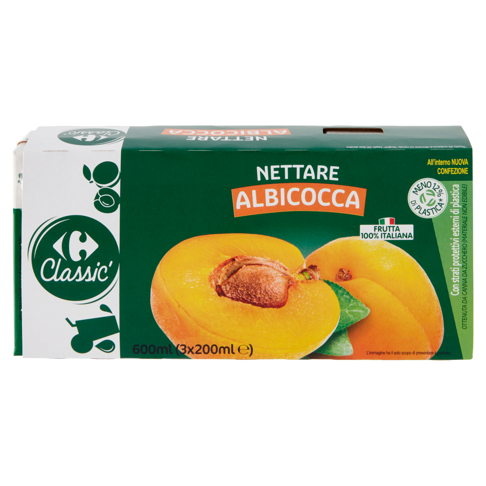 Carrefour Classic Nettare Albicocca 3 x 200 ml