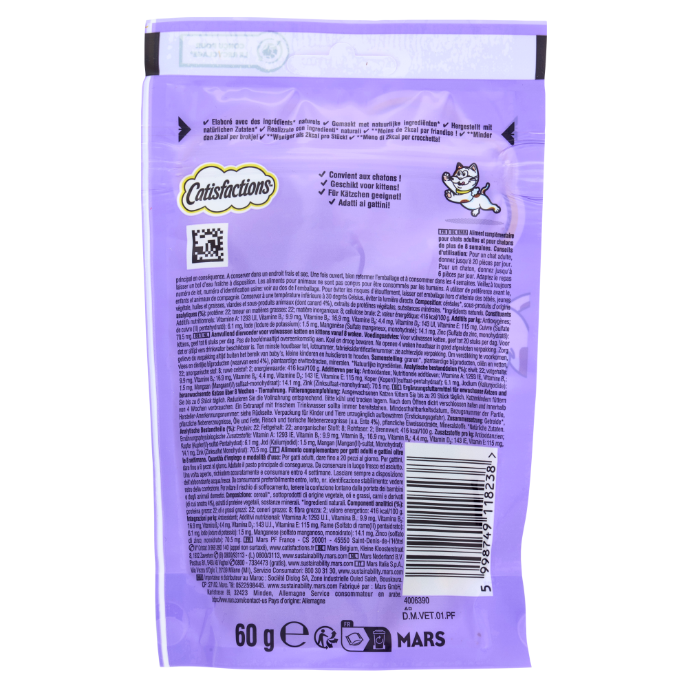 Catisfactions Snack Gatto con Anatra 60 g