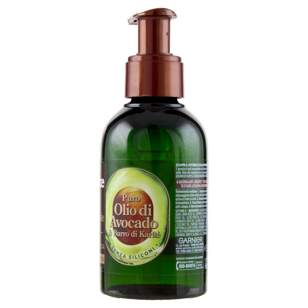 Garnier Ultra Dolce Elisir Ravviva Onde, Puro Olio di Avocado & Burro di Karité, 120 ml