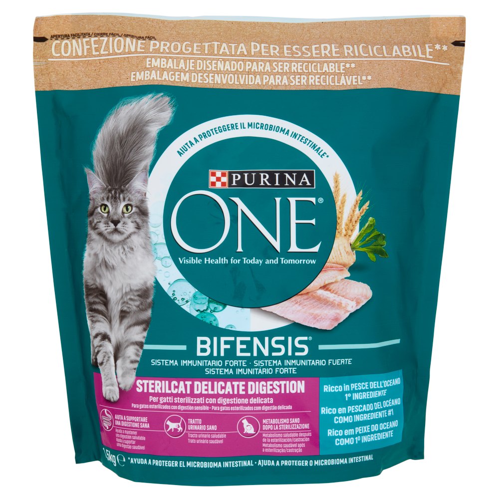 PURINA ONE Bifensis Sterilcat Delicate Pesce dell'Oceano 1,5 kg