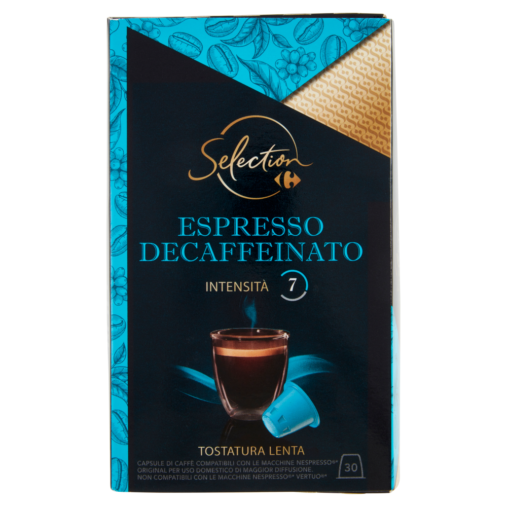 Carrefour Selection Espresso Decaffeinato Intensità 7 Capsule 30 x 5 g