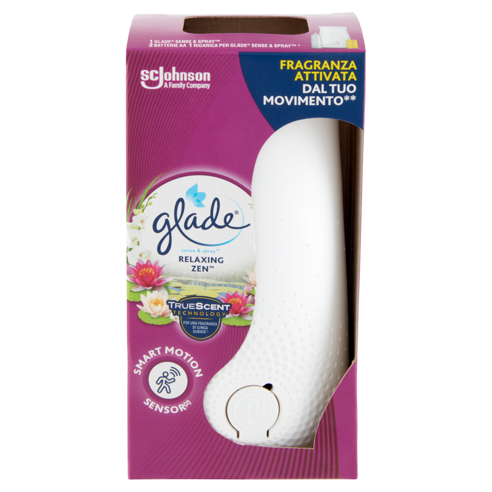 Glade Sense&Spray, Profumatore per Ambienti, Fragranza Relaxing Zen 18ml