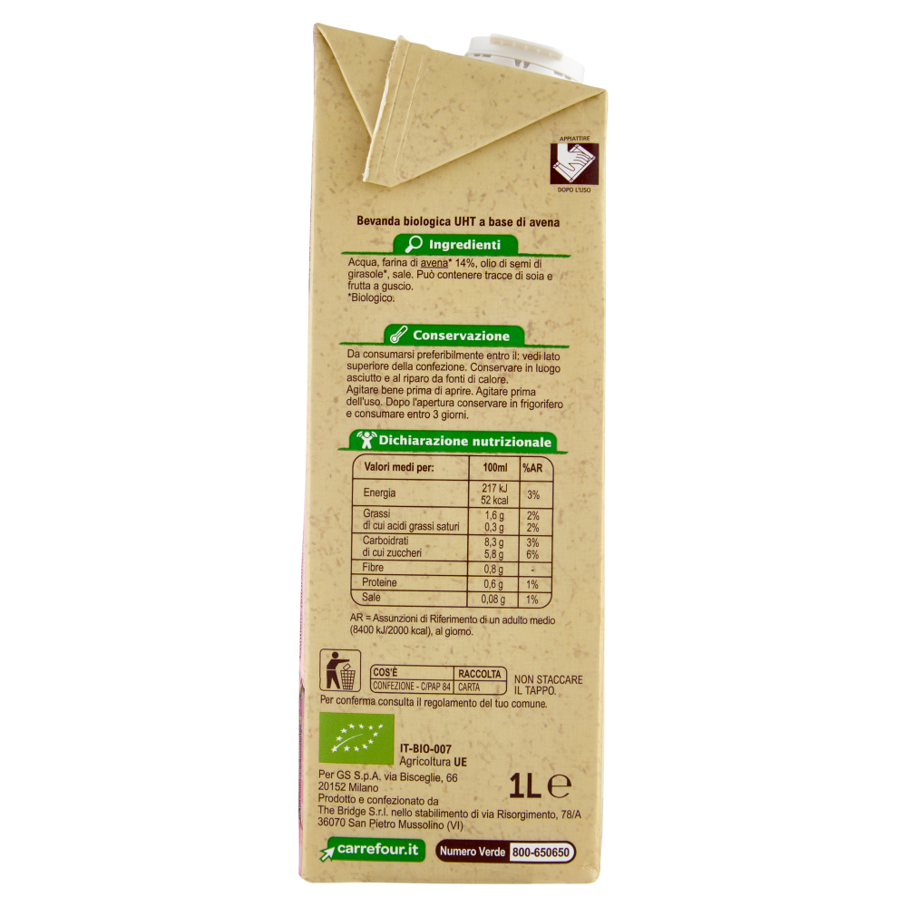 Carrefour Bio Drink Avena 1 L