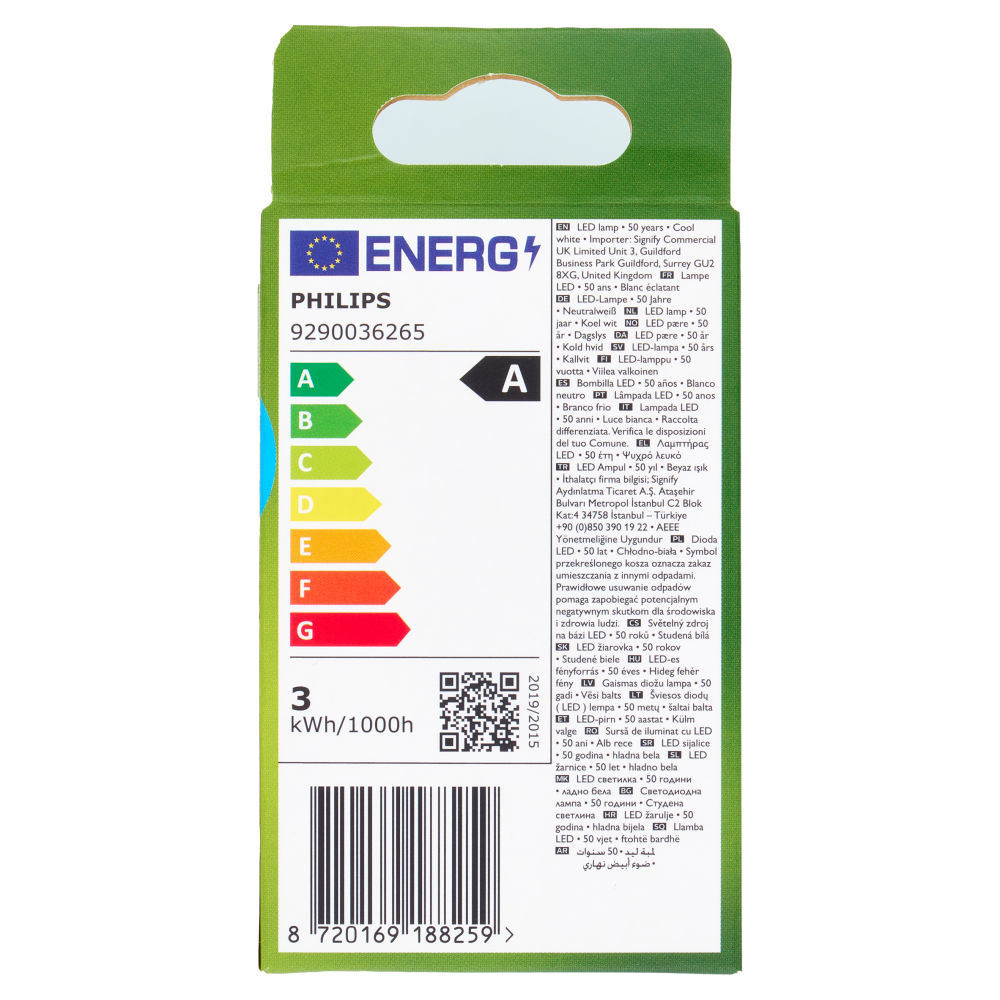 Philips LED Sfera Vetro Filam 40W E27 4000K Non-Dim Classe A