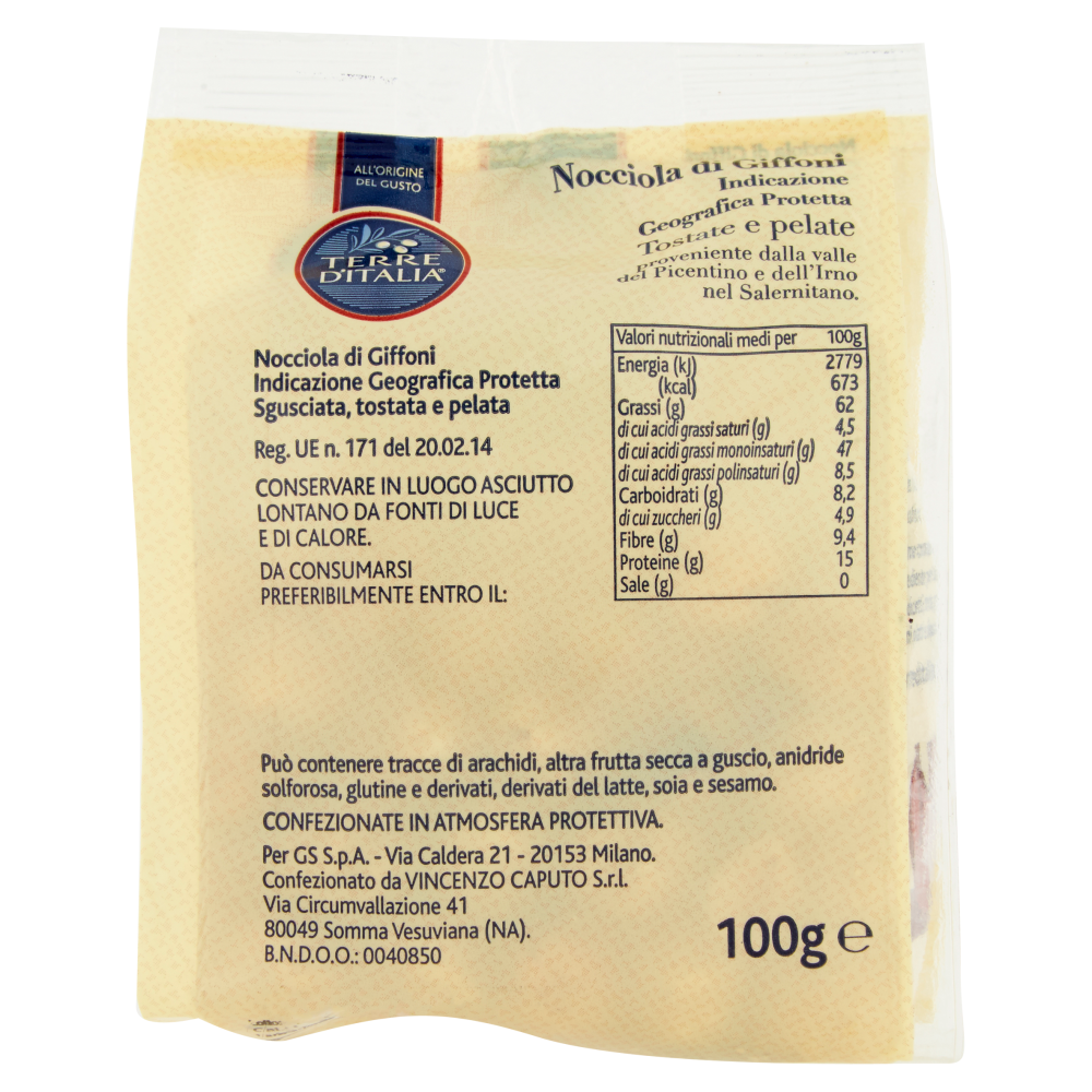 Terre d'Italia Nocciola di Giffoni Indicazione Geografica Protetta 100 g