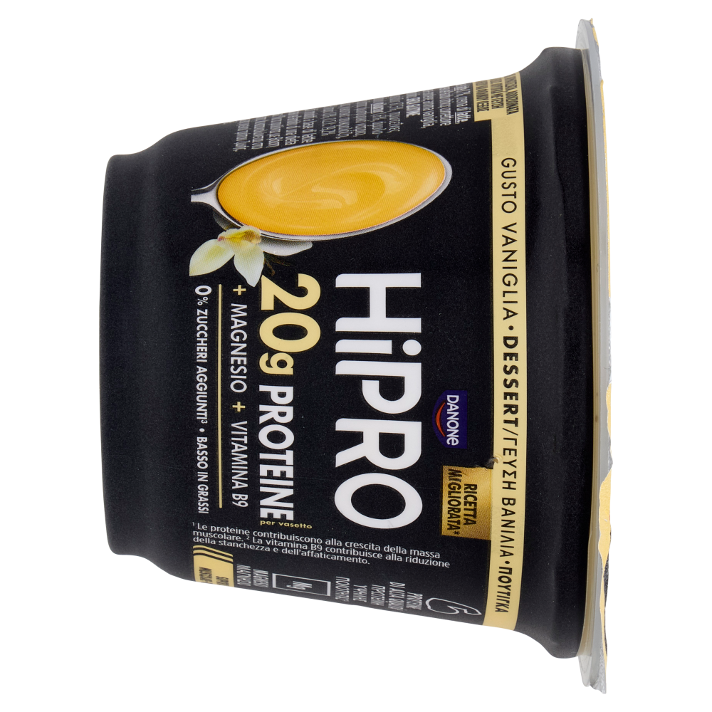 HiPRO Pudding, Budino alla Vaniglia, 20g Proteine, Dessert Basso in Grassi, con Magnesio&Vit B9,200g