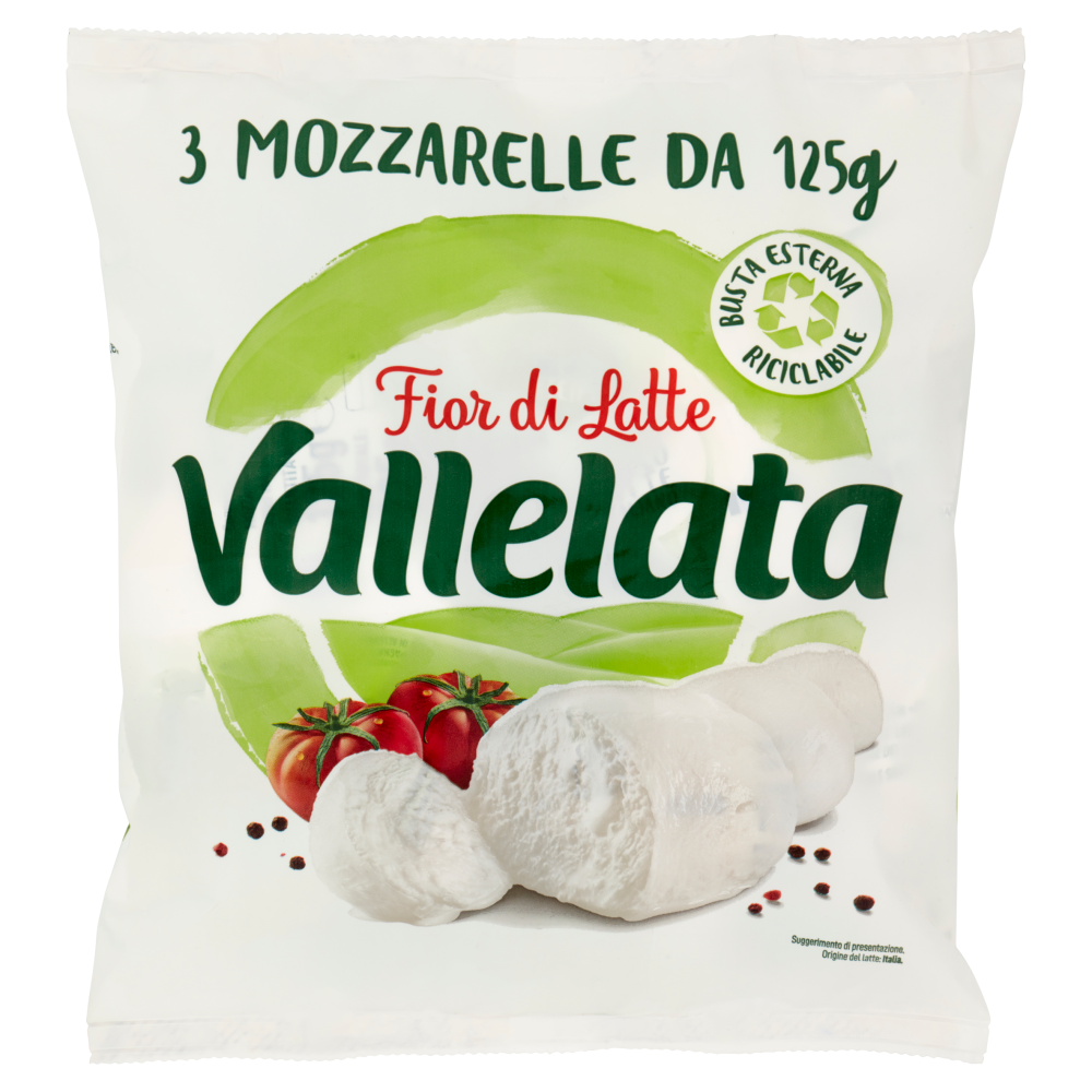 Vallelata Fior di Latte Mozzarelle 3 x 125 g