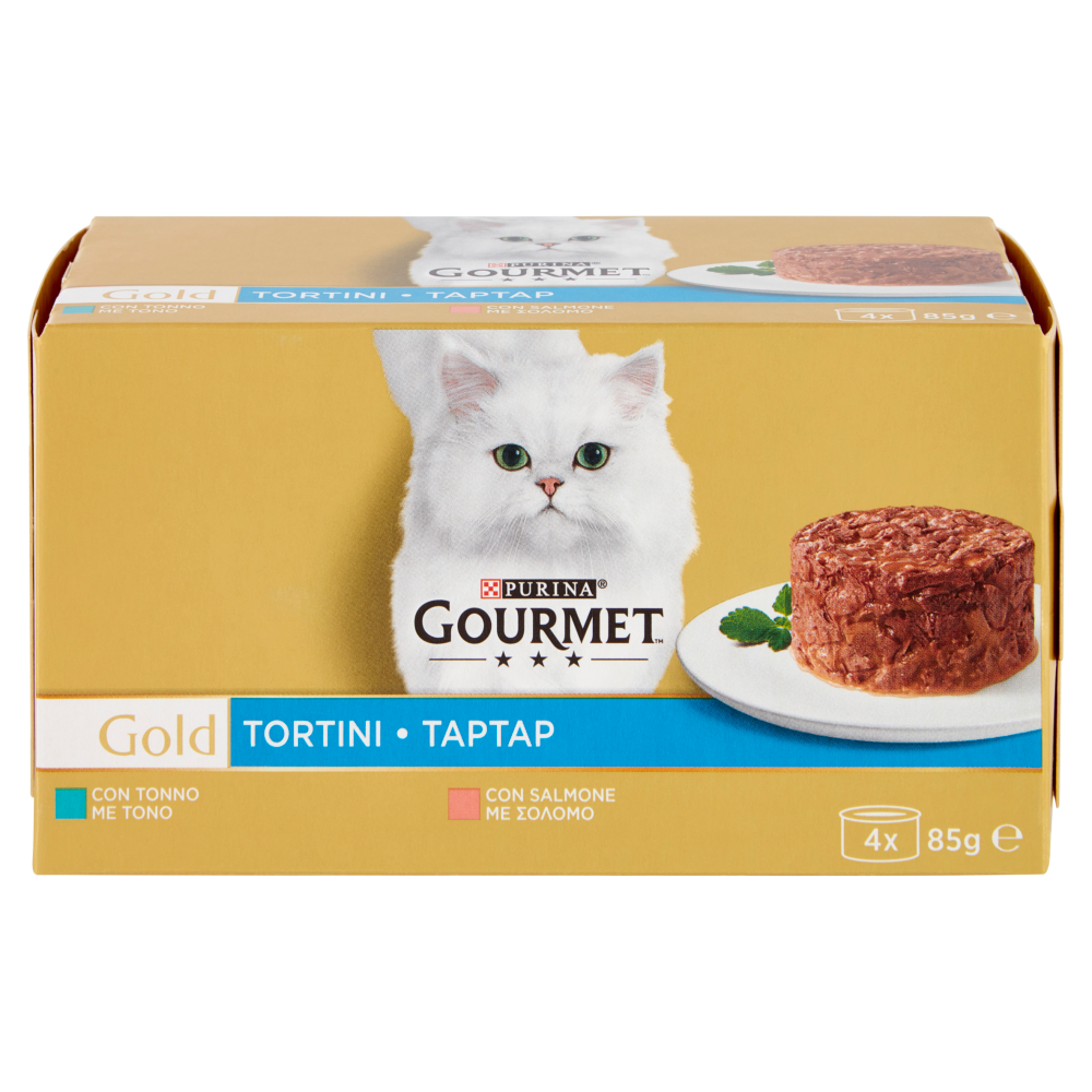 PURINA GOURMET Gold Tortini Tonno / Salmone 4 x 85 g