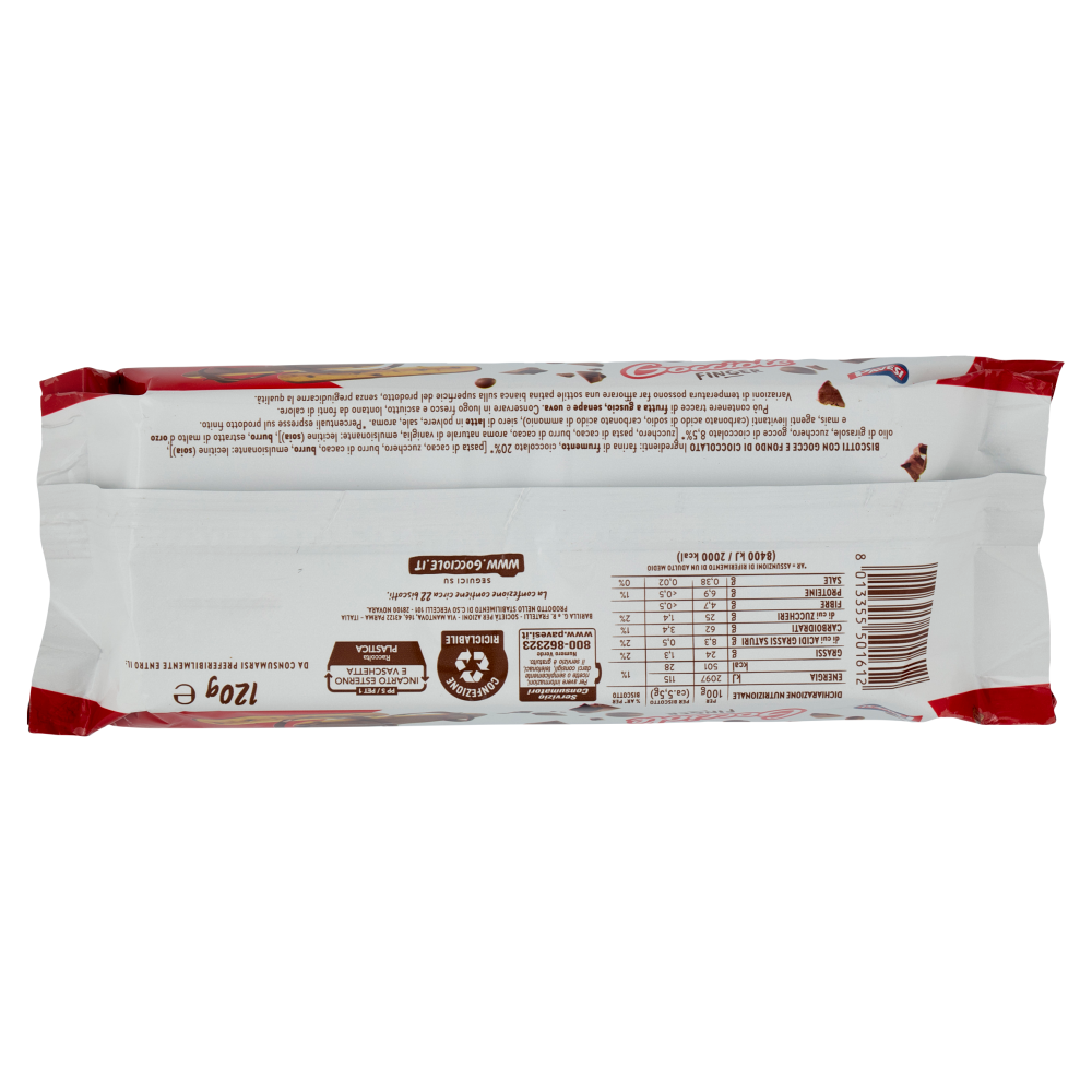 Pavesi Gocciole Finger Biscotti con Gocce di Cioccolato 120g