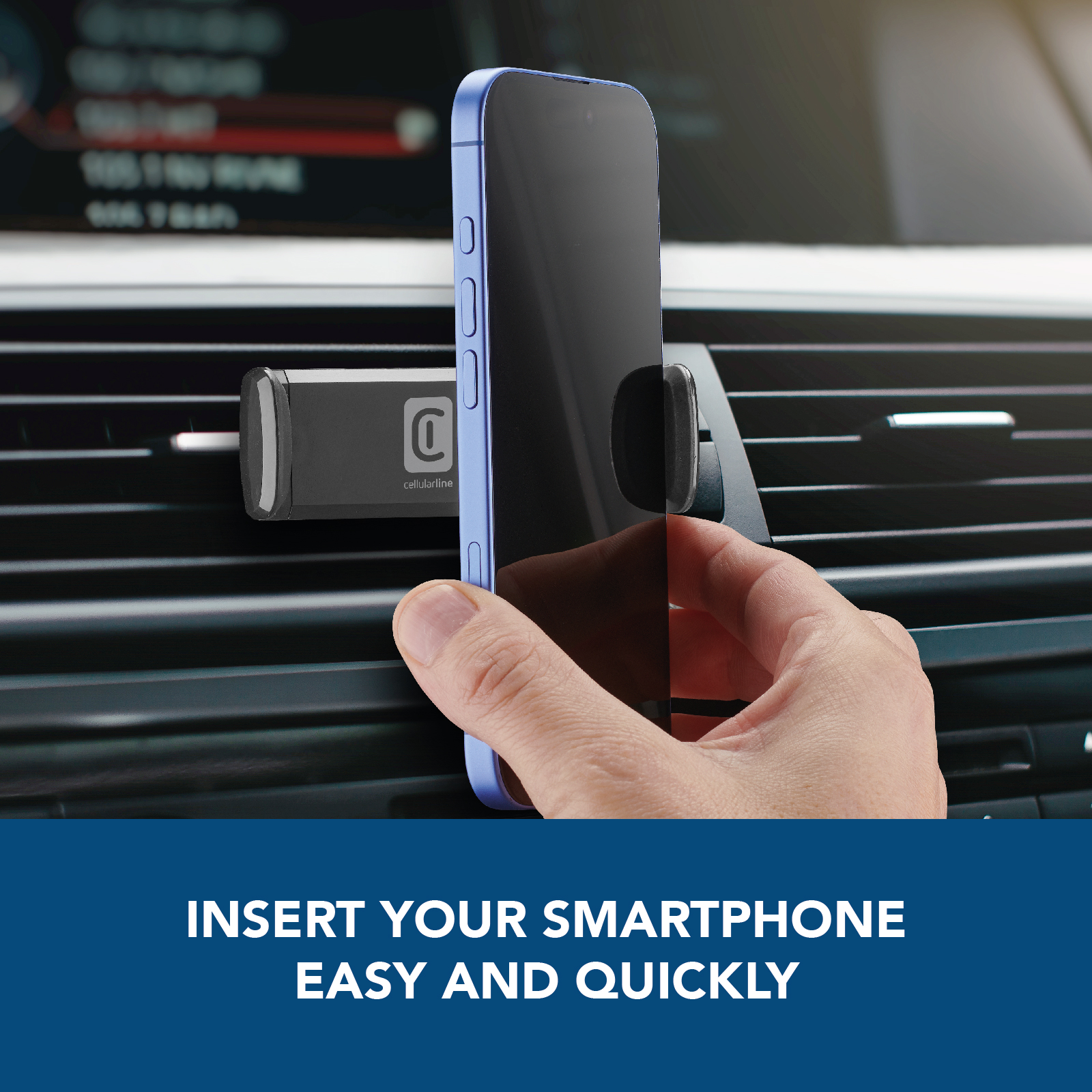 Cellularline Spin Air Supporto smartphone da auto compatibile con bocchette di aerazione standard