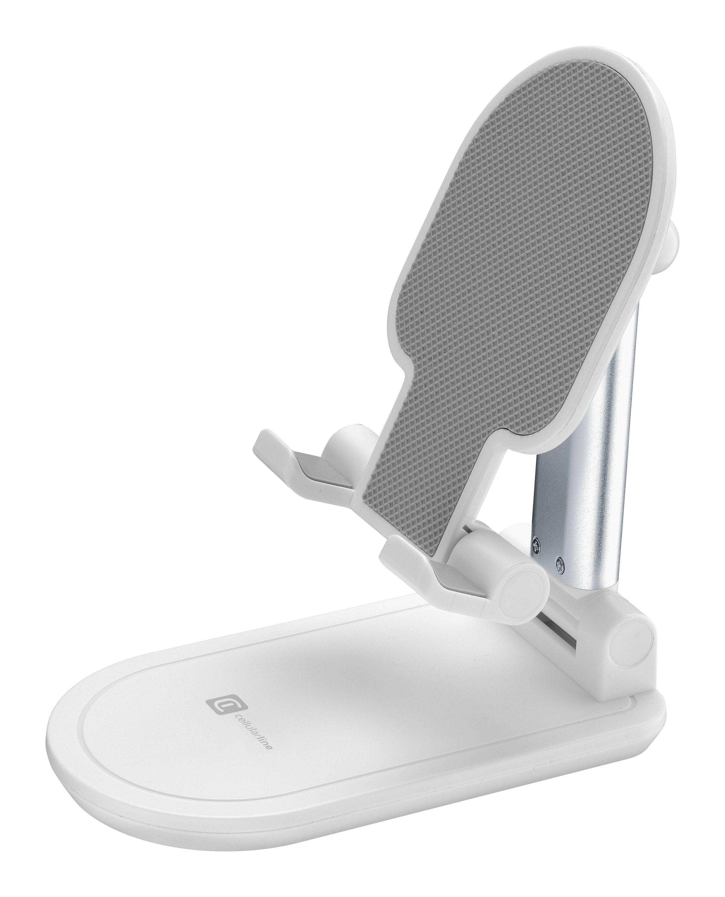 Cellularline Table Stand - Universale per Smartphones e Tablets Supporto da tavolo pieghevole per smartphones e tablets